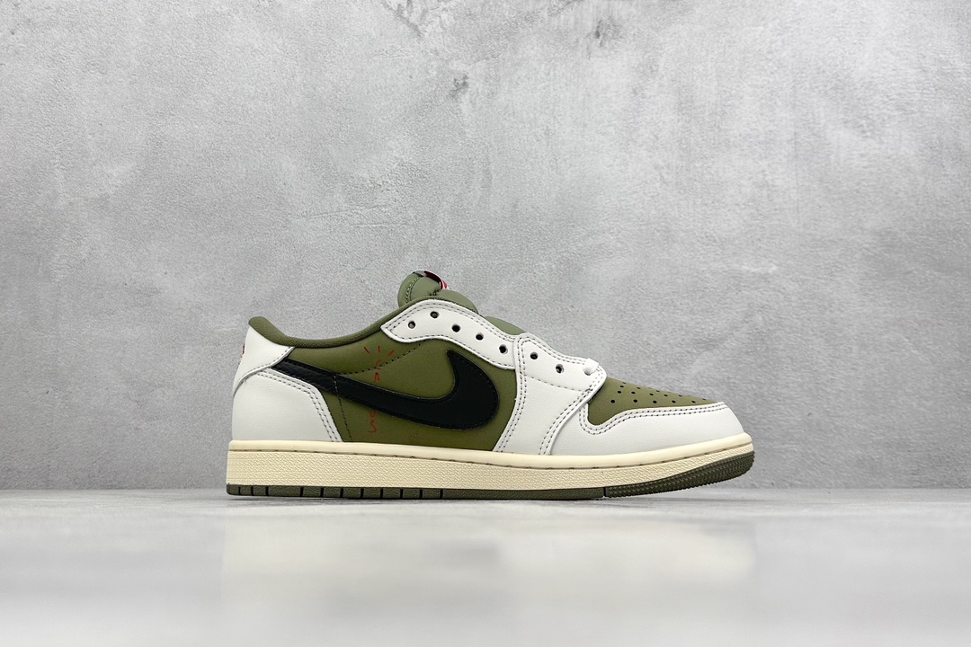 (70%-75% ARR)  Jordan 1 Retro Low OG SP Travis Scott Medium Olive DM7866-200