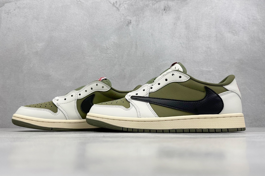 (70%-75% ARR)  Jordan 1 Retro Low OG SP Travis Scott Medium Olive DM7866-200