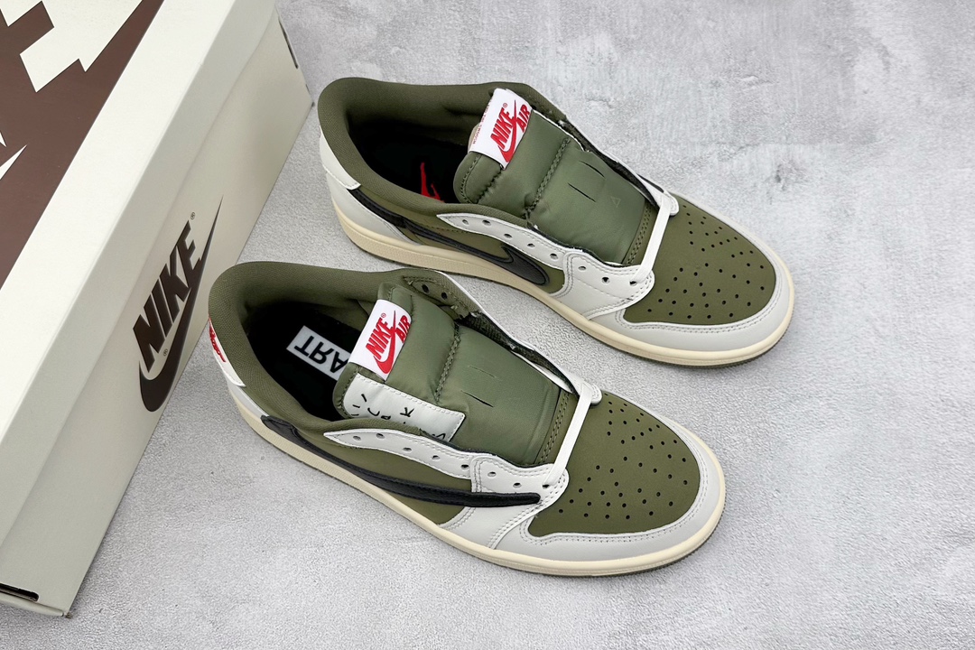 (70%-75% ARR)  Jordan 1 Retro Low OG SP Travis Scott Medium Olive DM7866-200