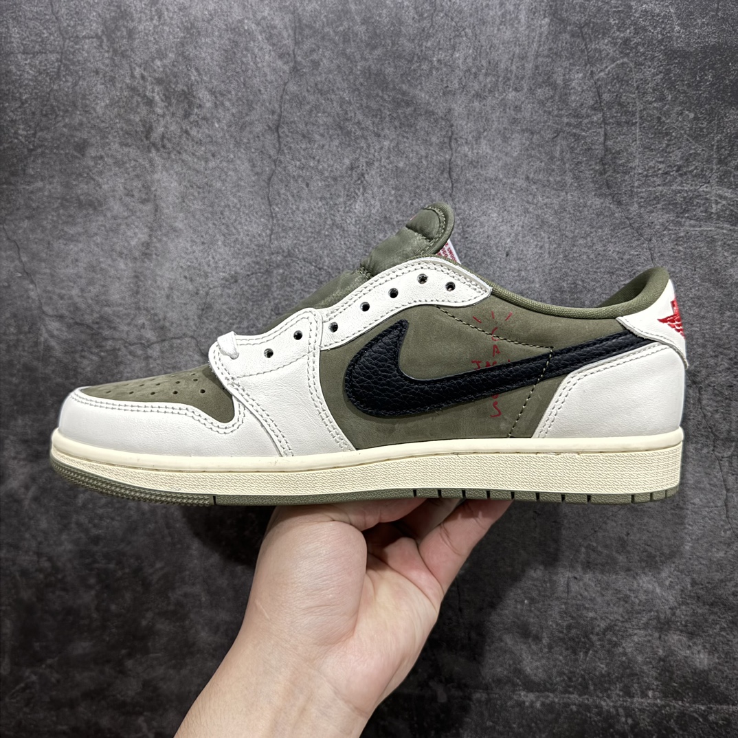 (80%-85% ARR)  Jordan 1 Retro Low OG SP Travis Scott Medium Olive DM7866-200