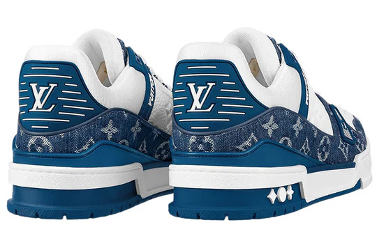 Louis Vuitton LV Trainer Monogram Denim White Blue