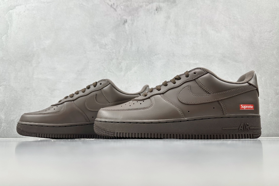 (60% -70% ARR)  Nike Air Force 1 Low Supreme Baroque Brown CU9225-200