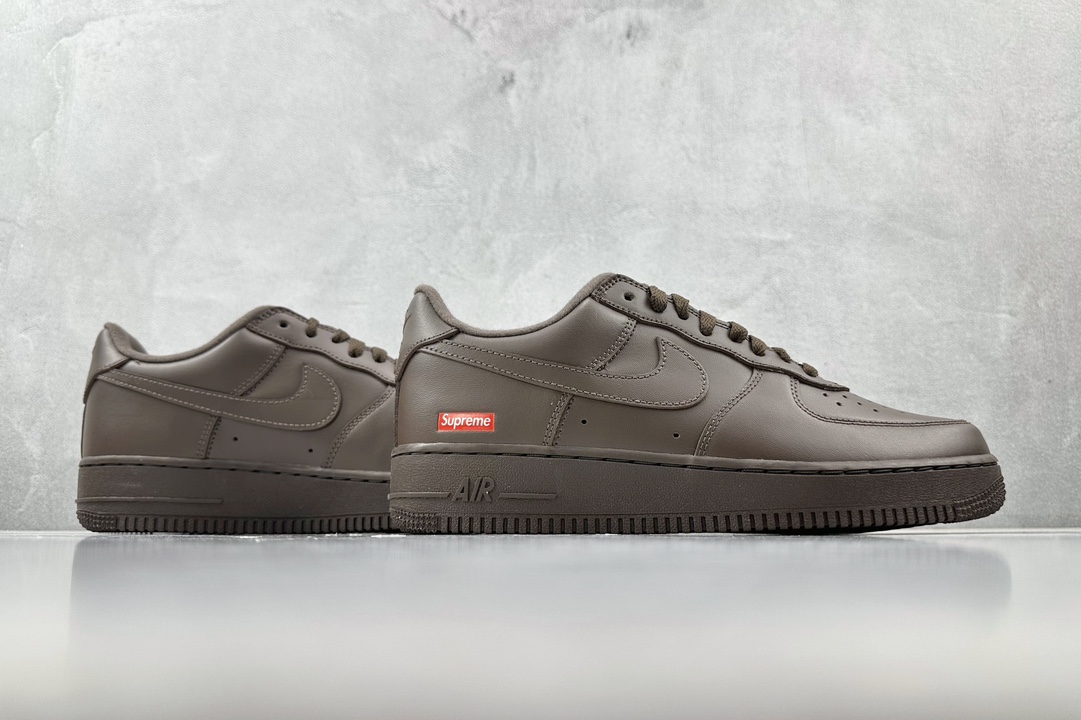 (60% -70% ARR)  Nike Air Force 1 Low Supreme Baroque Brown CU9225-200