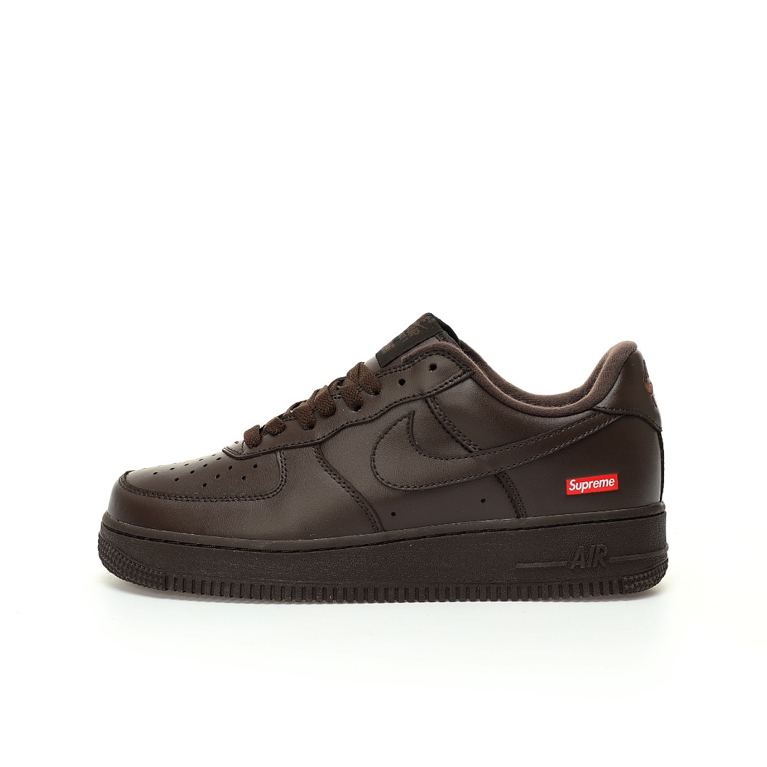 (75% -80% ARR)  Nike Air Force 1 Low Supreme Baroque Brown CU9225-200