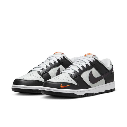 Nike Dunk Low Black Total Orange Mini Swoosh