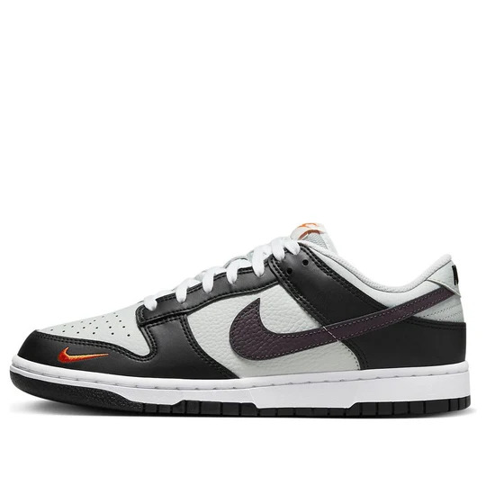 Nike Dunk Low Black Total Orange Mini Swoosh