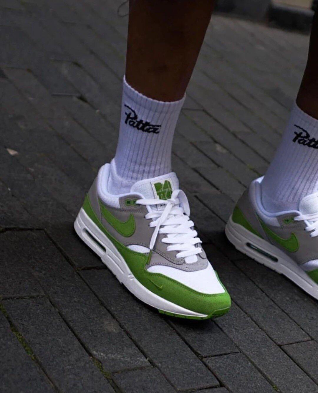 (75%-80% ARR)  Nike Air Max 1 Patta 20th Anniversary Chlorophyll