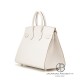 Birkin 25 Serie Outer Stitching Gripearl Light Grey White